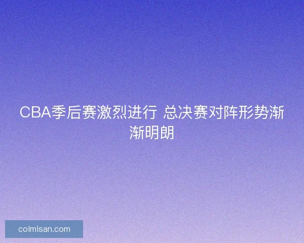 CBA季后赛激烈进行 总决赛对阵形势渐渐明朗