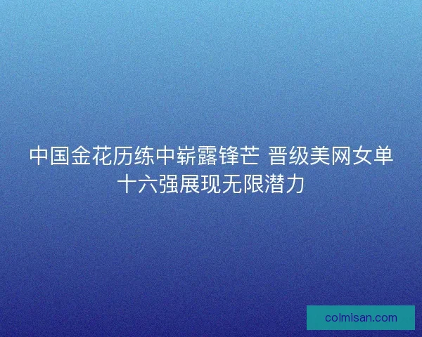 中国金花历练中崭露锋芒 晋级美网女单十六强展现无限潜力